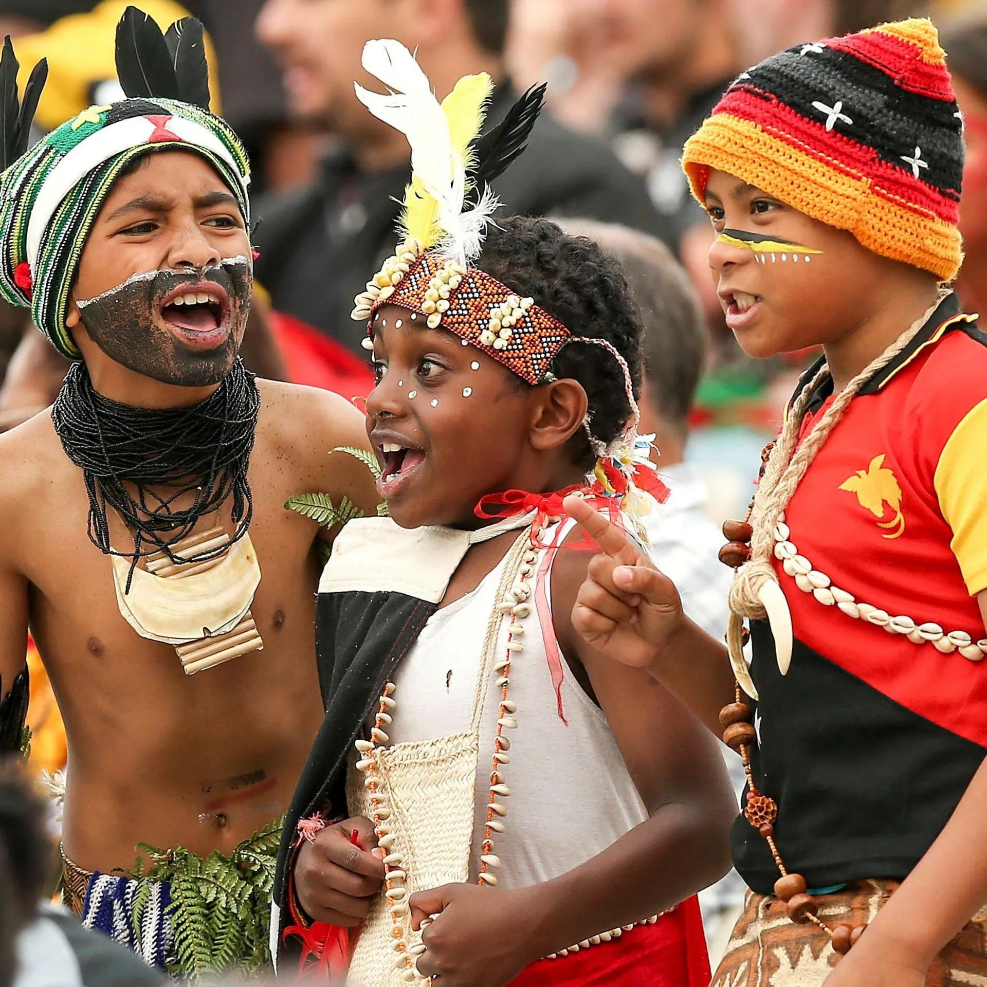 Young Papua New Guinea fans - picture taken in November 2019