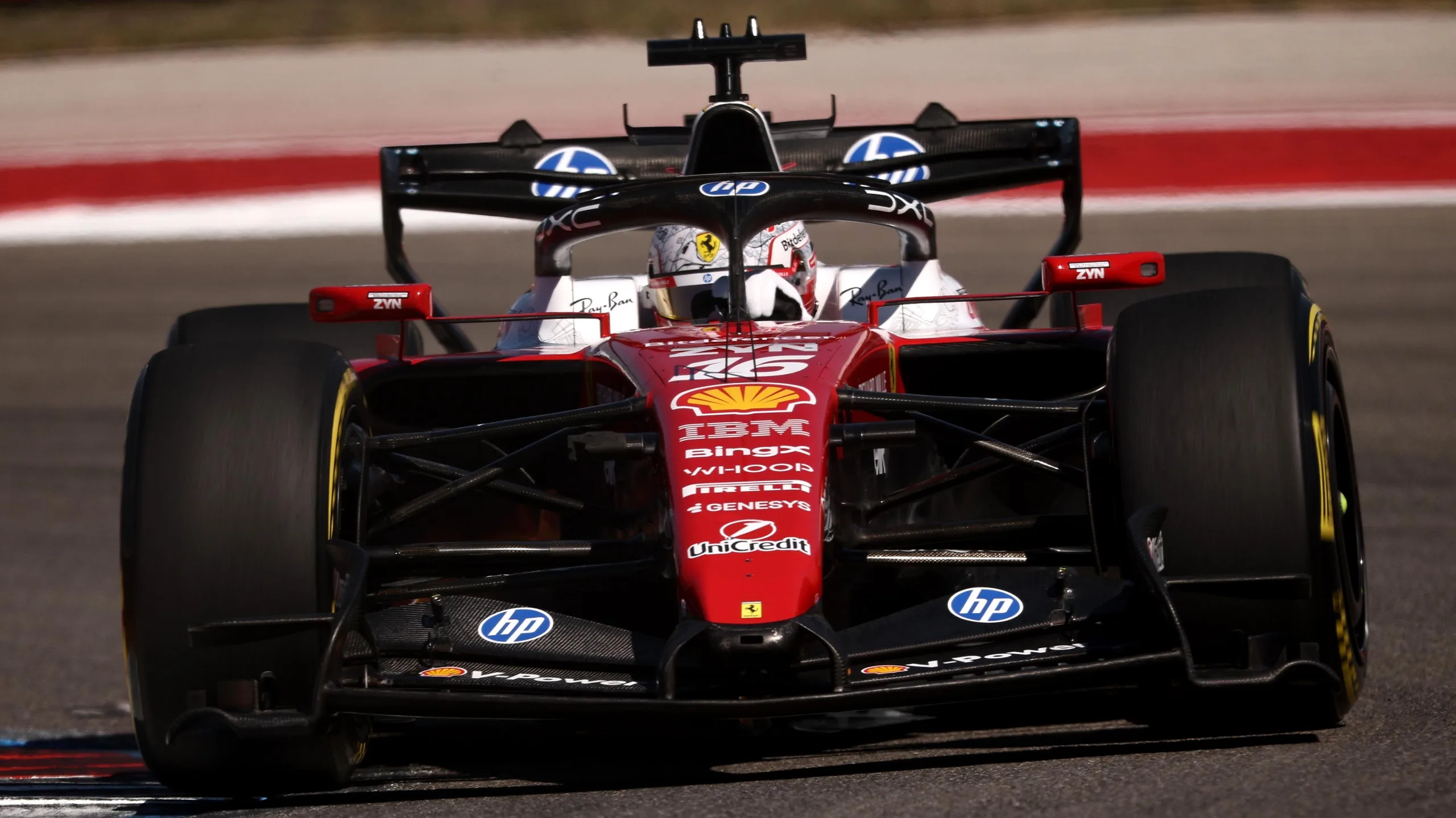 Ferrari's Charles Leclerc during US Grand Prix first practice
