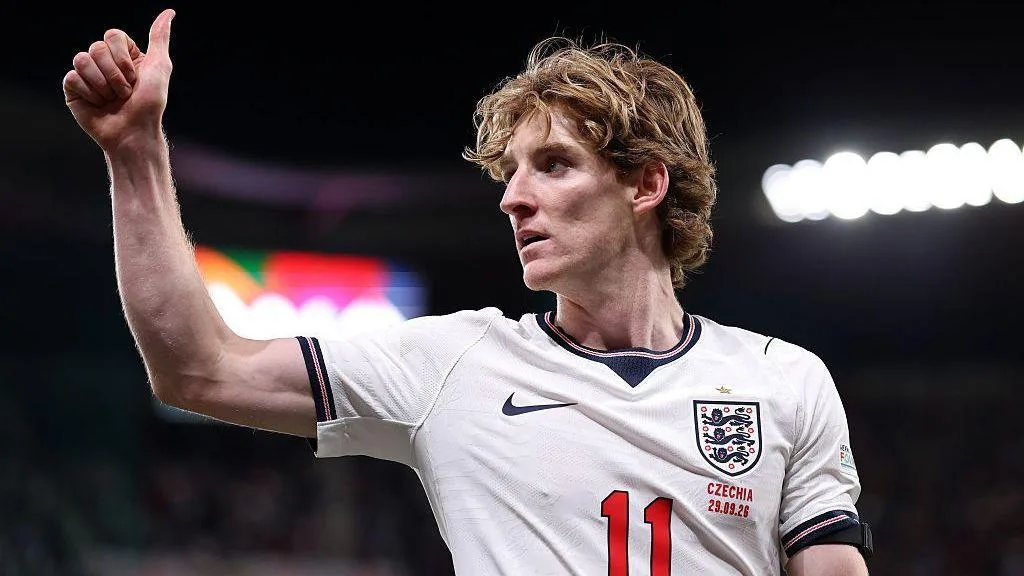 Anthony Gordon playing for England