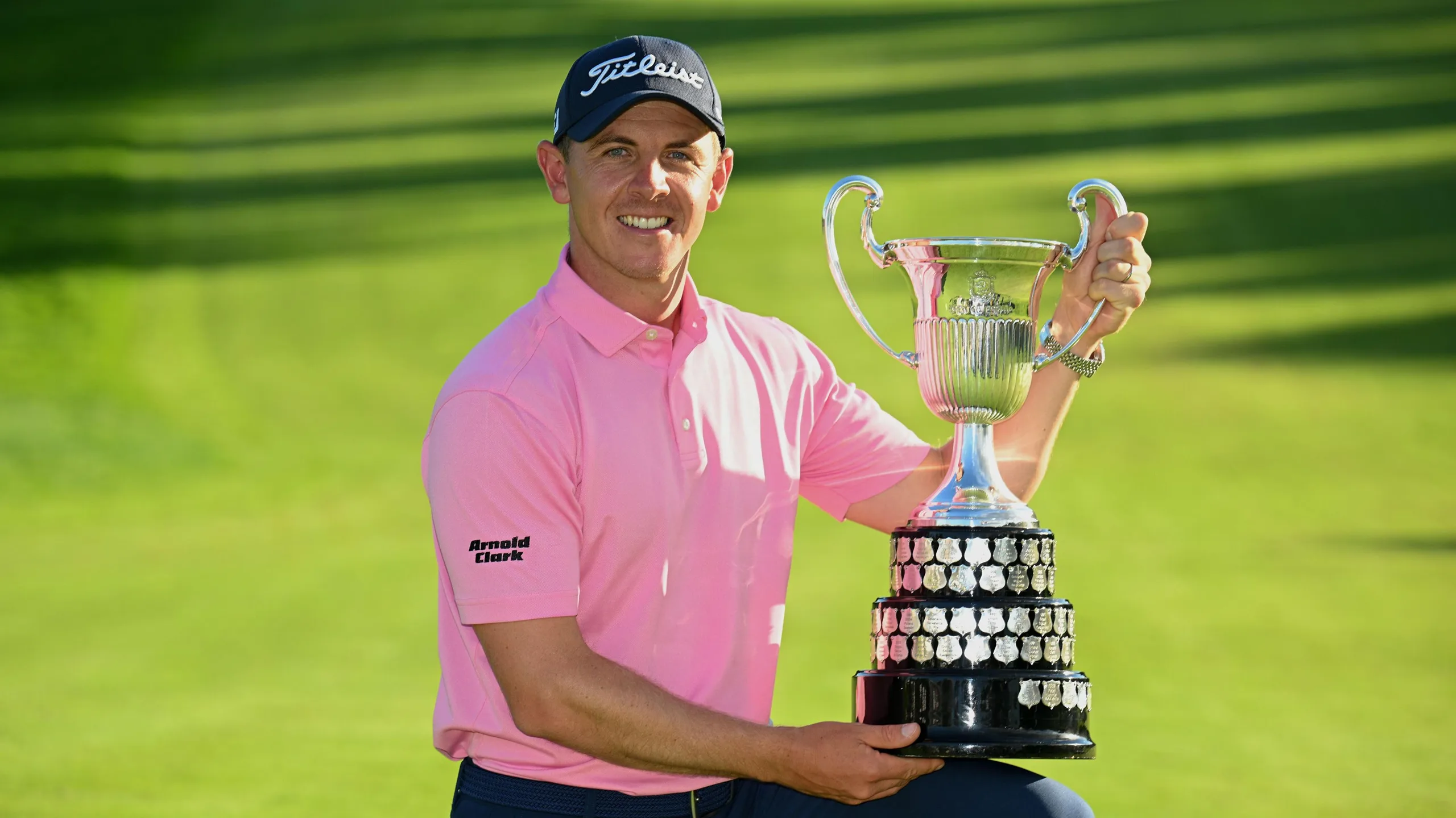 Grant Forrest celebrates winning the 2026 Spanish Open