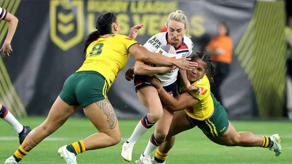 Jodie Cunningham in action for England against Australia in 2025