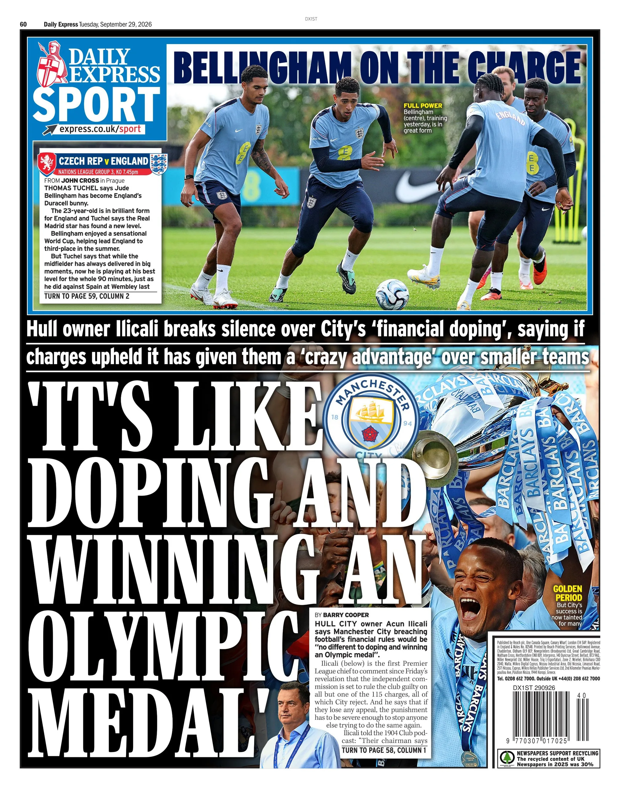 Daily Express back page