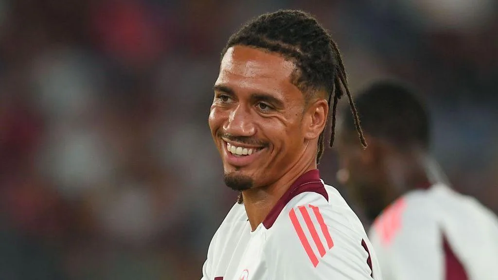 Chris Smalling smiles