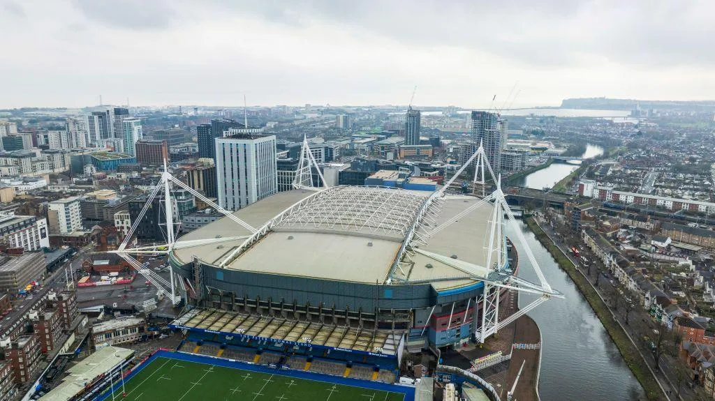 Cardiff Principality Stadium with the retractable roof closed