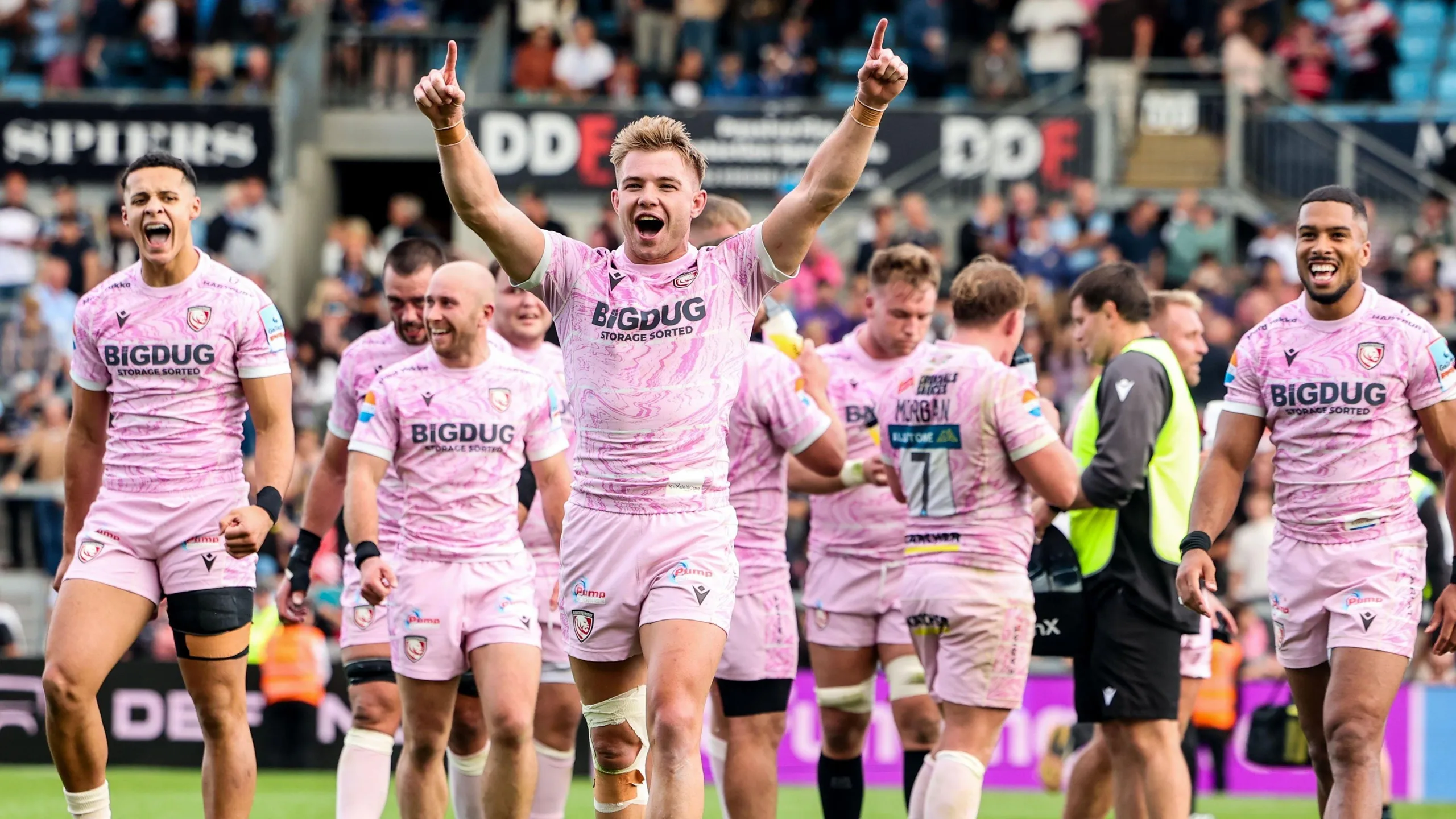 Charlie Atkinson and his Gloucester team