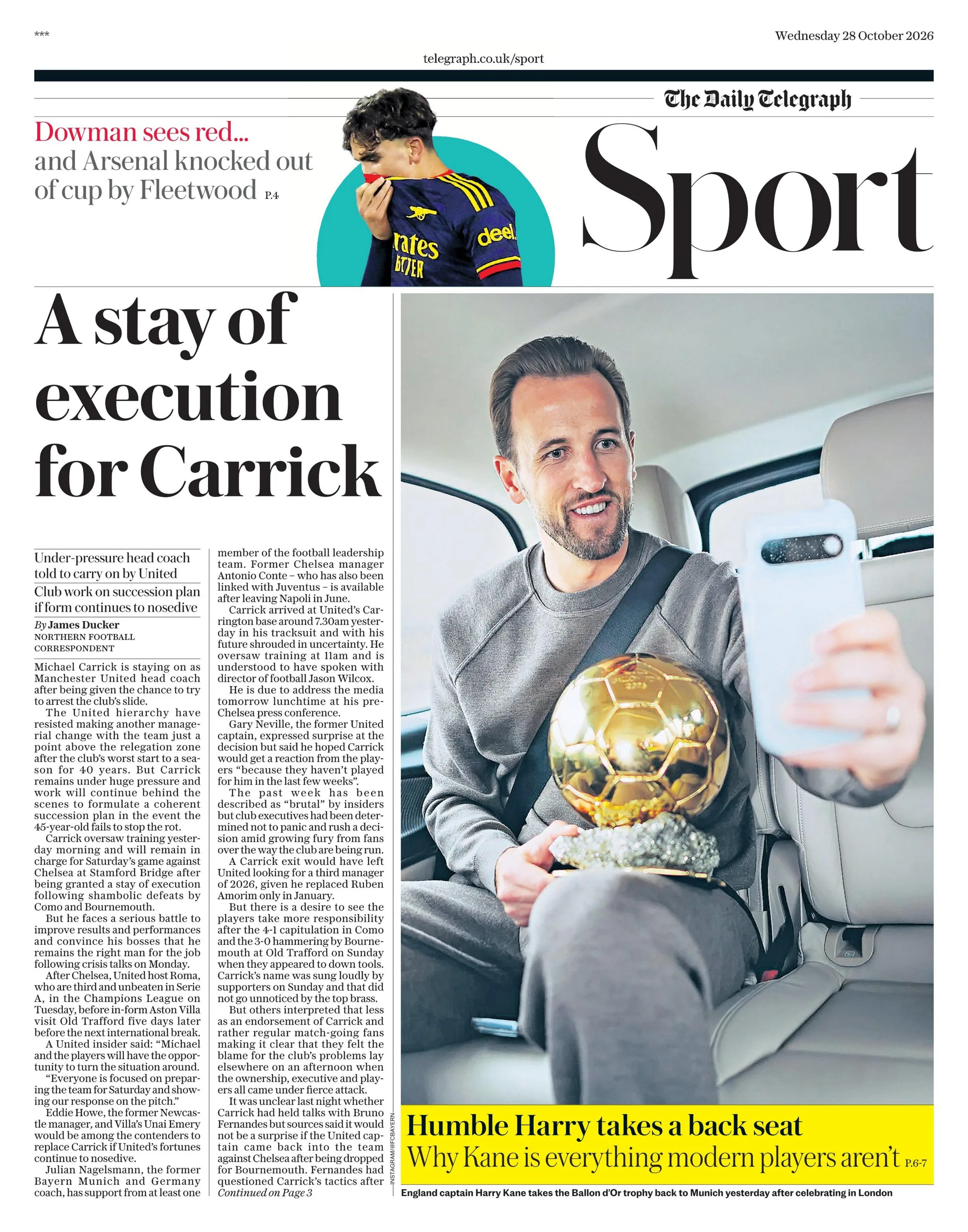 Daily Telegraph sports section