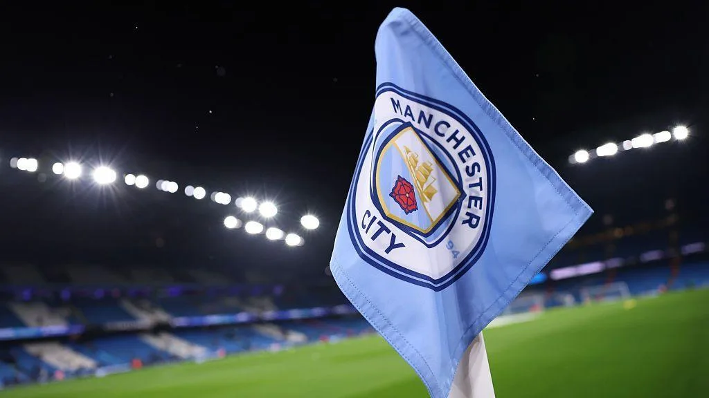 Manchester City corner flag at Etihad Stadium