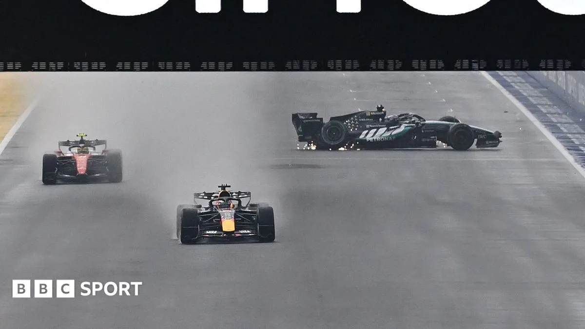Verstappen wins sprint after Russell crashes out