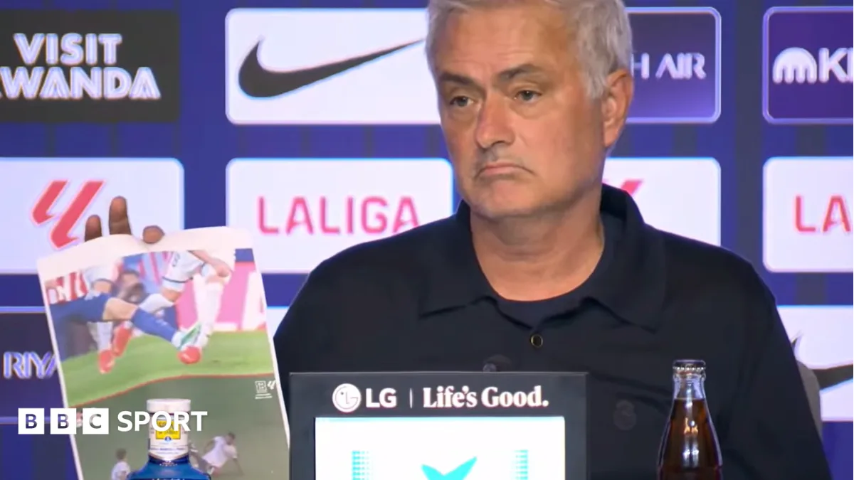 Mourinho prints out 'red card' incidents after Real lose derby