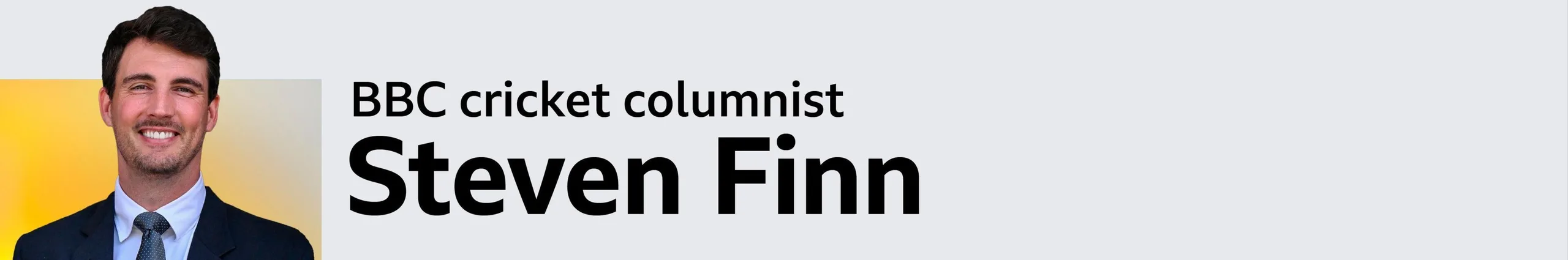 Steven Finn, BBC cricket columnist, banner