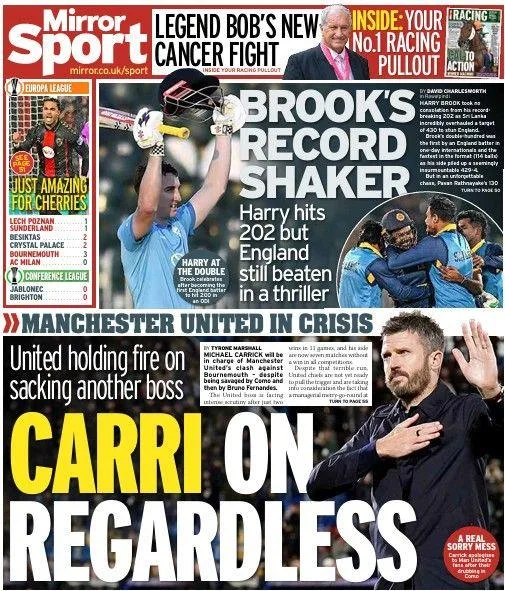 Daily Mirror back page