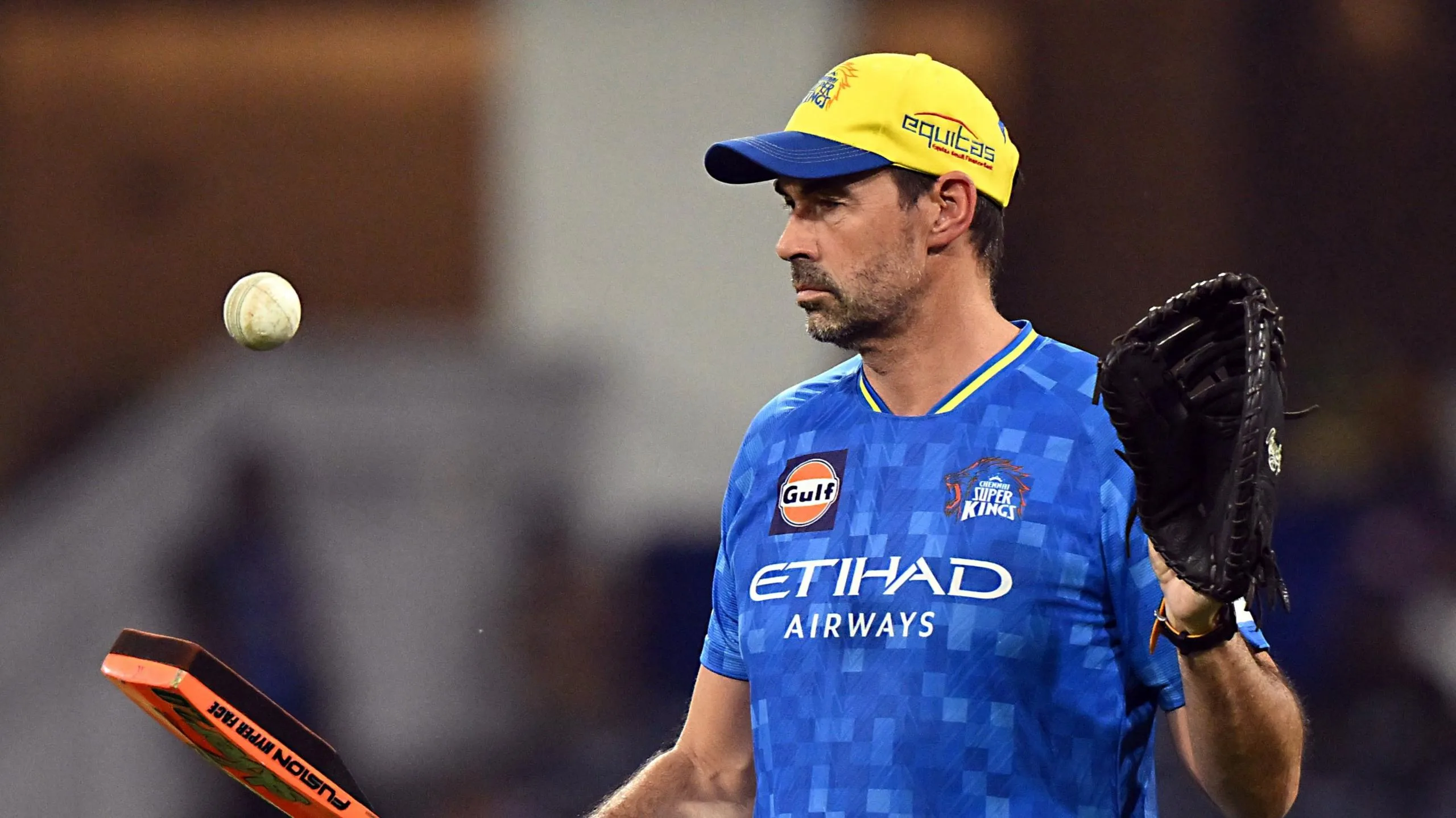 Stephen Fleming in IPL coaching kit
