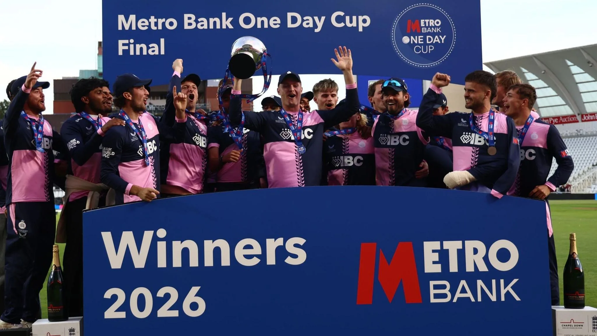 Middlesex lift the One-Day Cup trophy