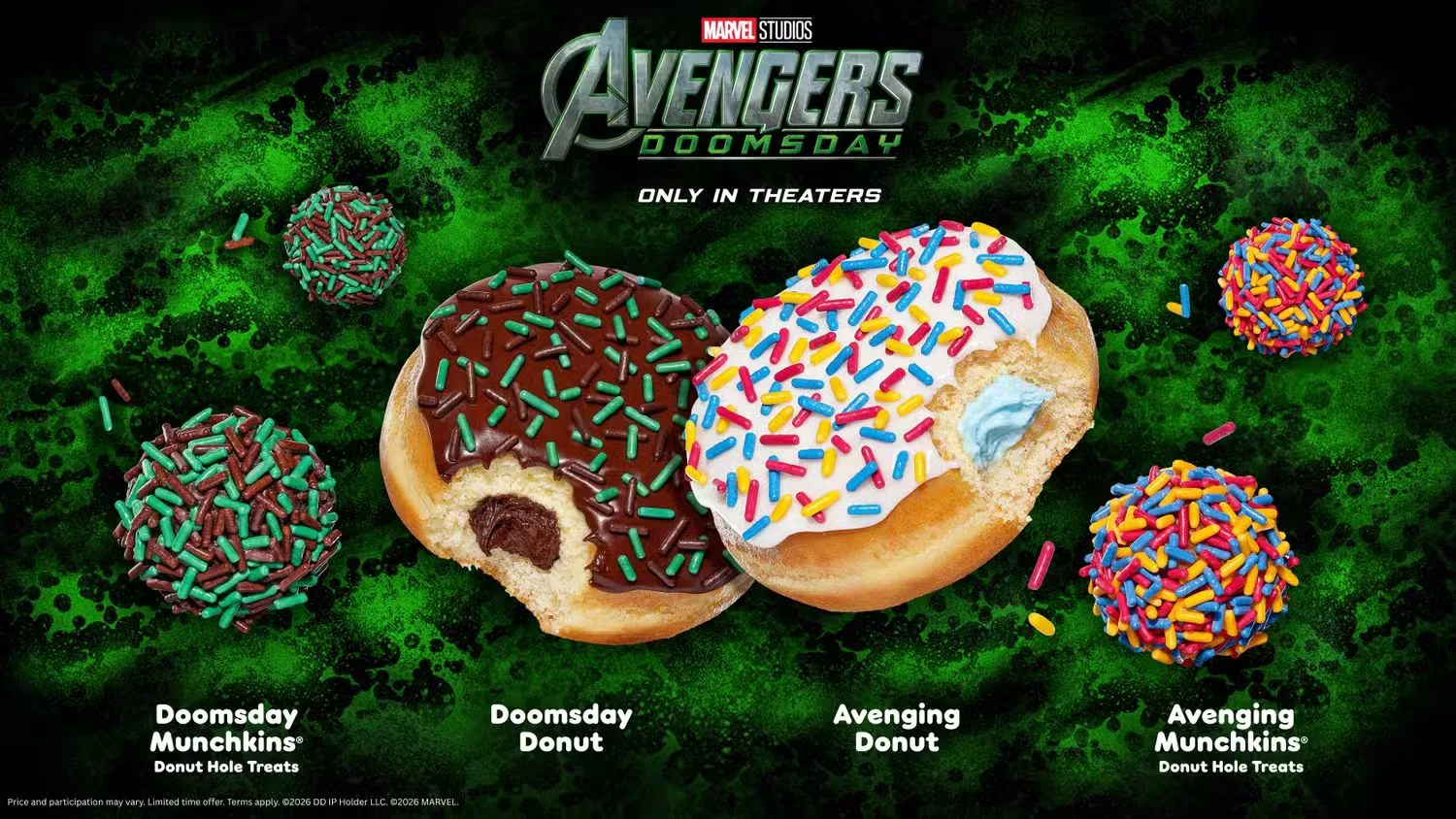 Dunkin and Marvel Studios Avengers_ Doomsday Bakery Lineup