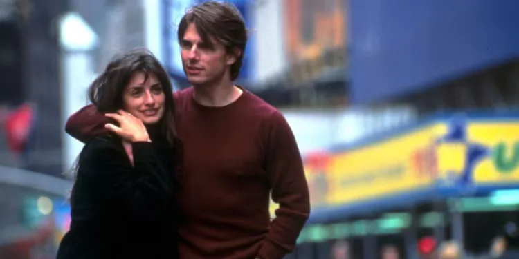 David and Sofia walking in Vanilla Sky