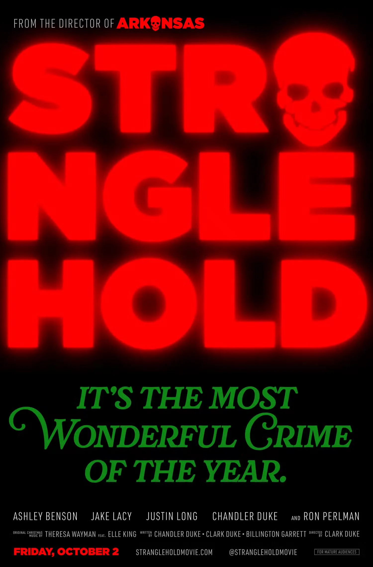 The official poster for Stranglehold with the a stylized as a skull.