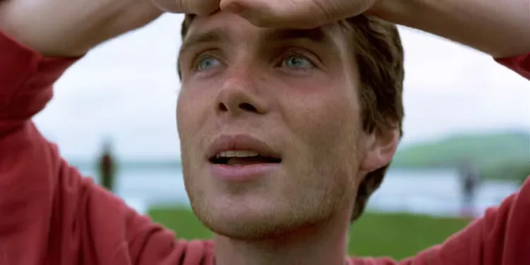 Cillian Murphy in 28 Days Later looking toward camera.