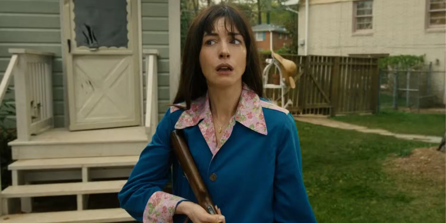 Anne Hathaway as Denise Platt in a scene from The End of Oak Street (2026)
