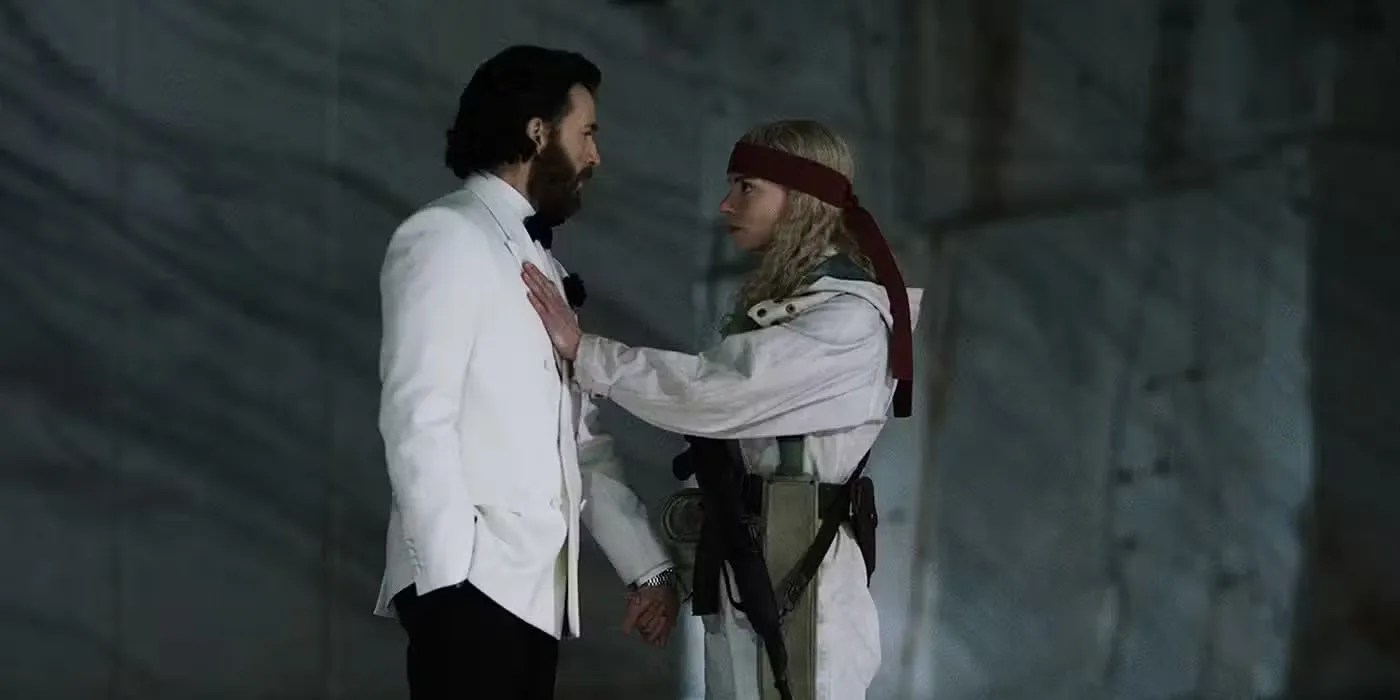 Chris Evans and Anya Taylor-Joy in 'Sacrifice' (2025)