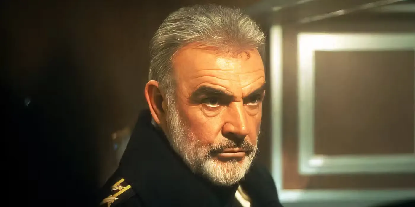 Sean Connery stares sternly in The Hunt for Red October