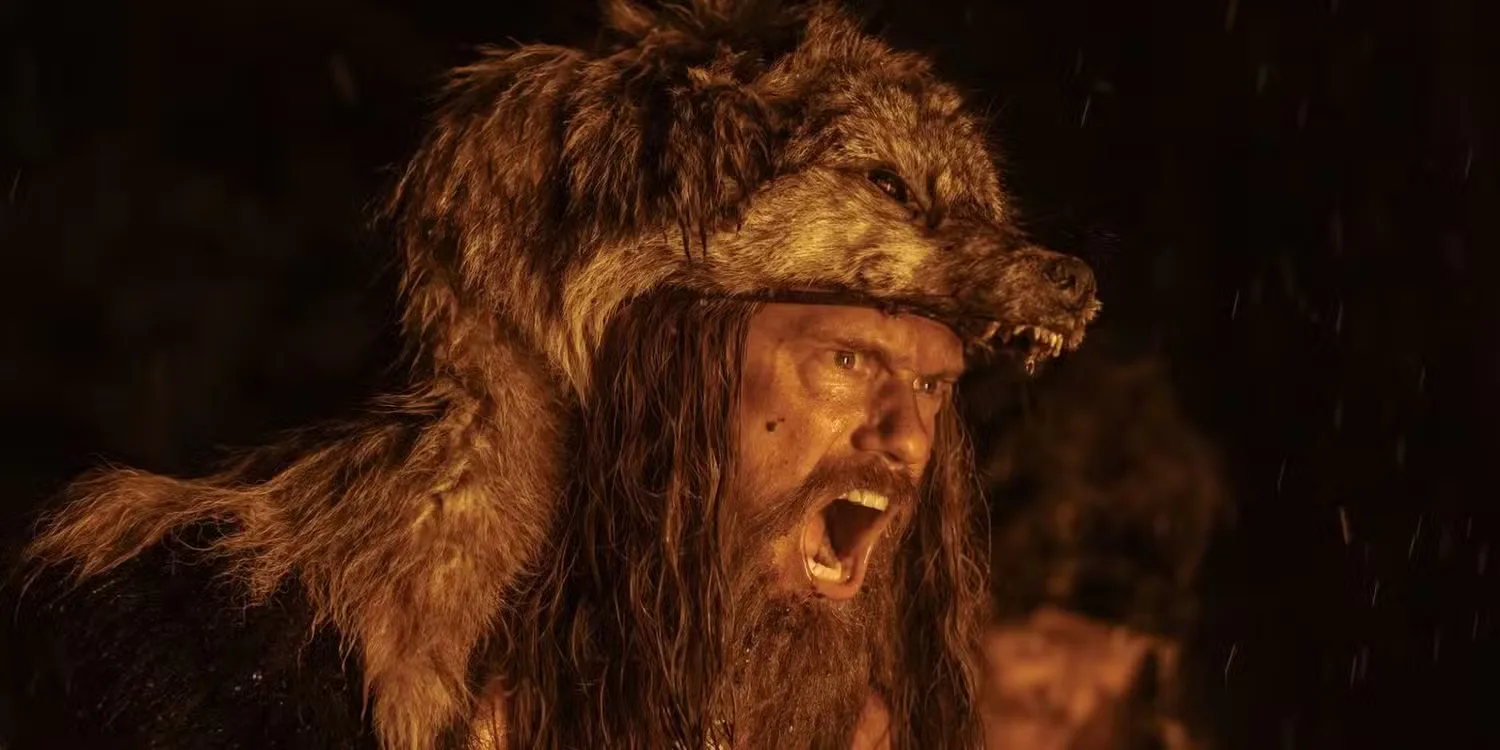 Alexander Skarsgård as Amleth yelling in rage in The Northman