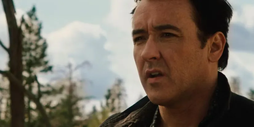John Cusack as Jackson Curtis in Yellowstone National Park in '2012'
