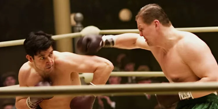 Jim Braddock (Russell Crowe) battling Corn Griffin (Art Binkowski) in 'Cinderella Man.'
