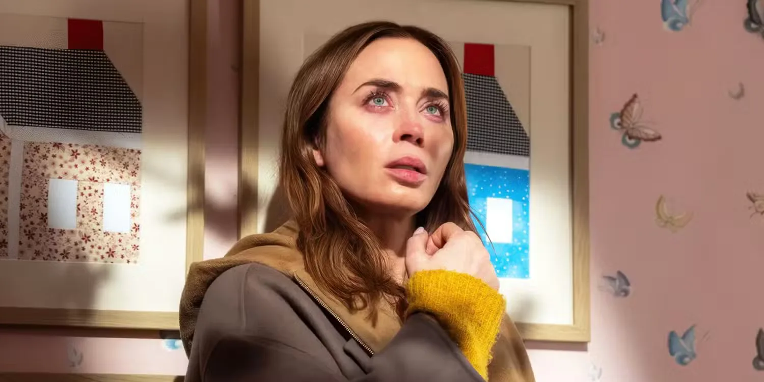 Emily Blunt staring at something in 'Disclosure Day'