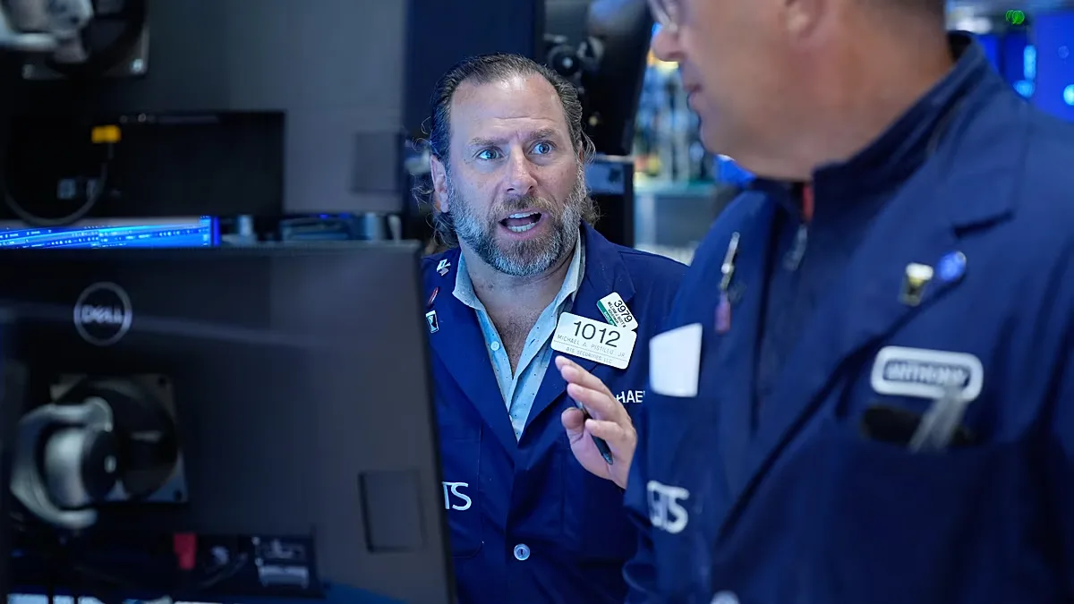 File - Michael Pistillo works on the floor at the New York Stock Exchange in New York, Monday, 14 Sept. 2026. 