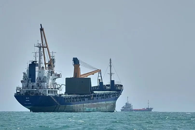 Cargo ship in the Strait of Hormuz, off Iran, 6 September 2026. 