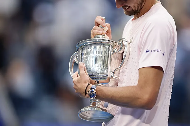 Alexander Zverev's highly recongnisable  “The World Is Yours" Dual Time Zone Tourbillon by Jacob & Co, New York, 13 September 2026