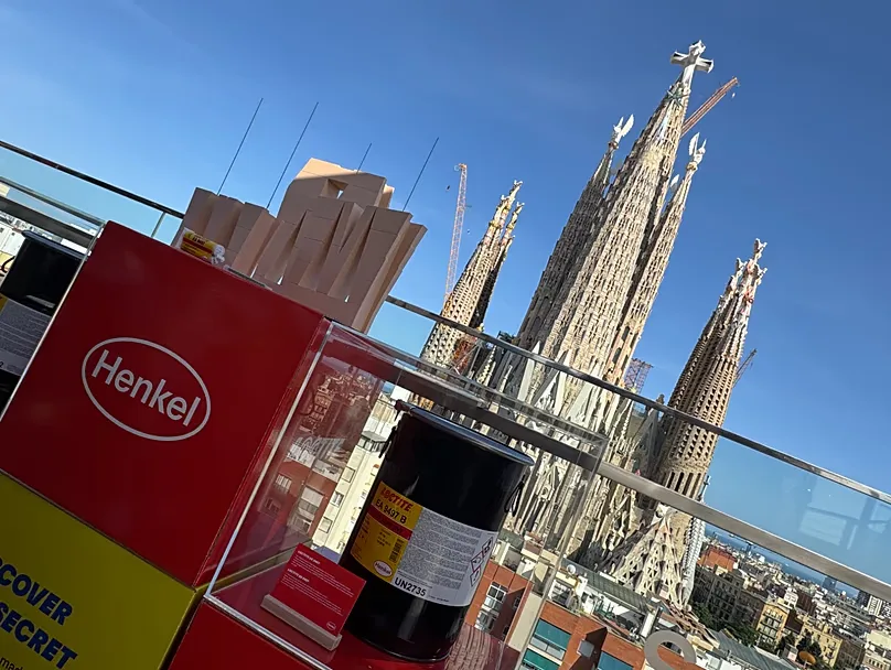Henkel’s product with the Sagrada Familia in the background