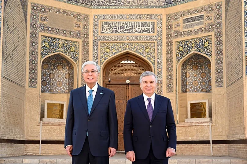 Presidents of Uzbekistan and Kazakhstan, Shavkat Mirziyoyev and Kassym-Jomart Tokayev