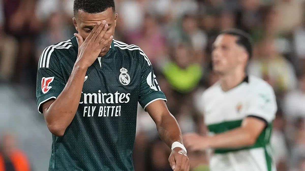 Kylian Mbappé during Real Madrid's match against Elche on 15 September 2026.