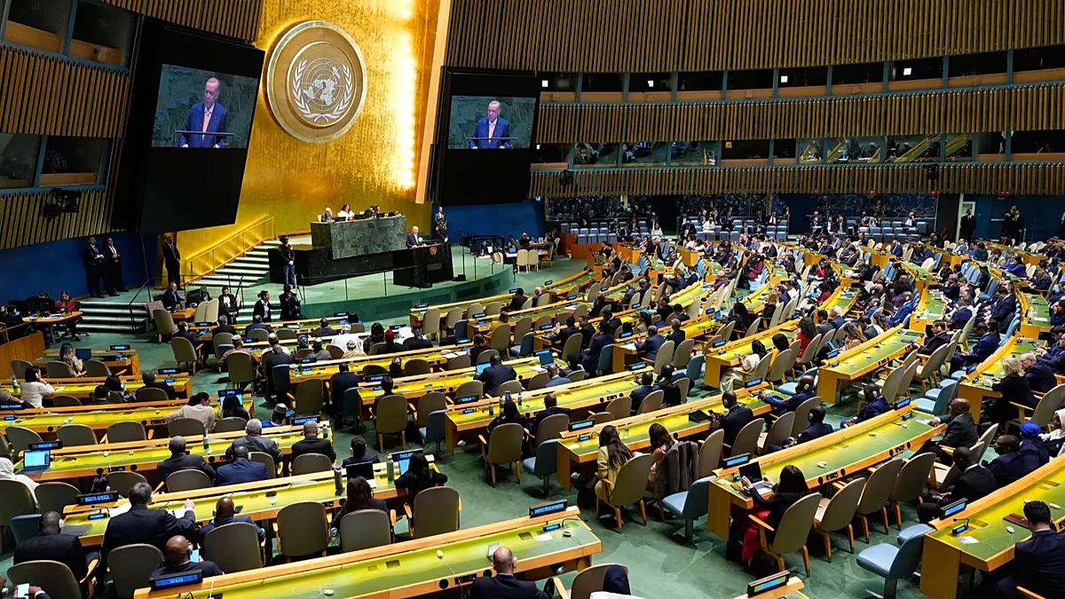 Turkey's President Recep Tayyip Erdoğan speaks during the 81st session of the United Nations General Assembly at United Nations headquarters, 22 September, 2026
