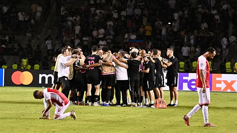 SABAH FC against Hapoel Beer Sheva FC in Tofiq Bahramov Republican Stadium, Baku, Azerbaijan