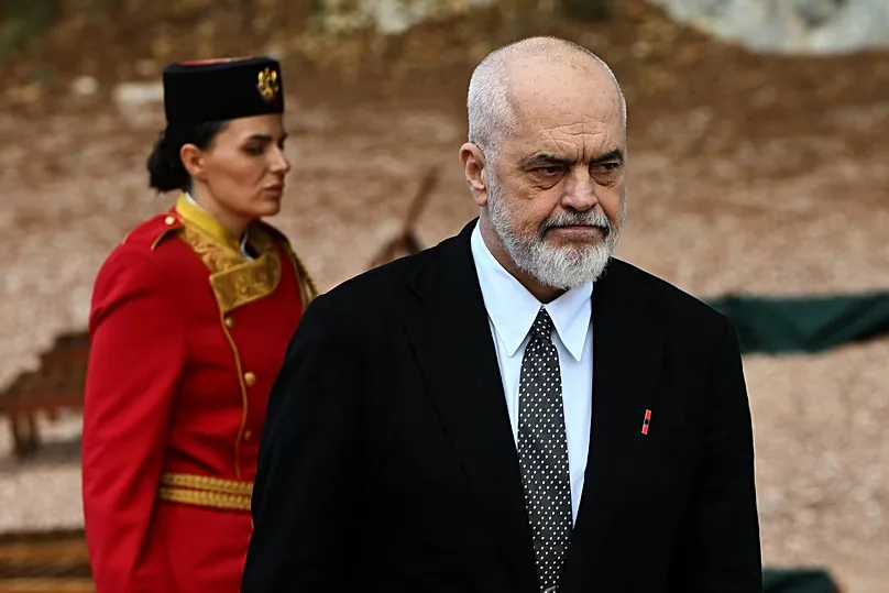Albania's Prime Minister Edi Rama arrives for the Berlin Process Leaders' Summit in Sveti Stefan, Montenegro, Thursday, 22 October 2026.