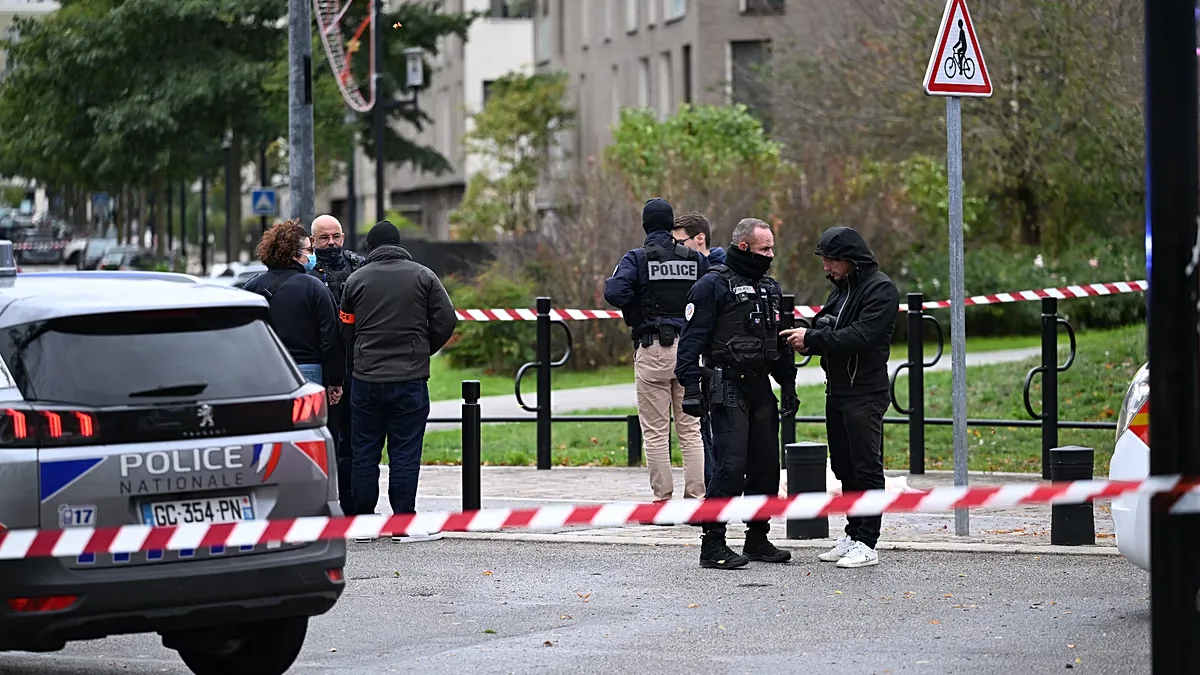 Police officers respond after a shooting in Trappes, in the Paris region, on Friday, 23 October 2026.