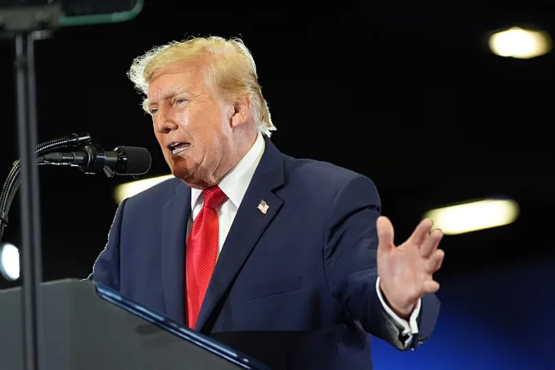 US President Donald Trump speaks at a campaign rally at the Choctaw Event Centre in Durant, 1 October, 2026