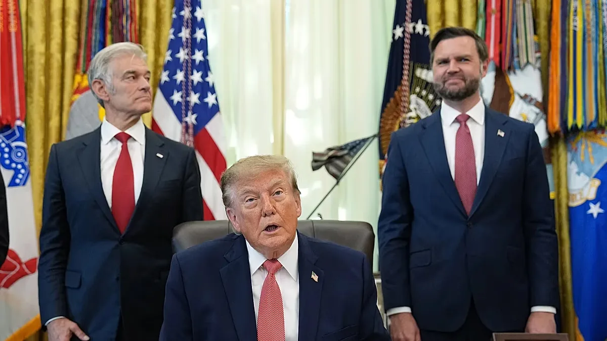 President Donald Trump speaks in the Oval Office of the White House, Tuesday, Oct. 20, 2026, in Washington.