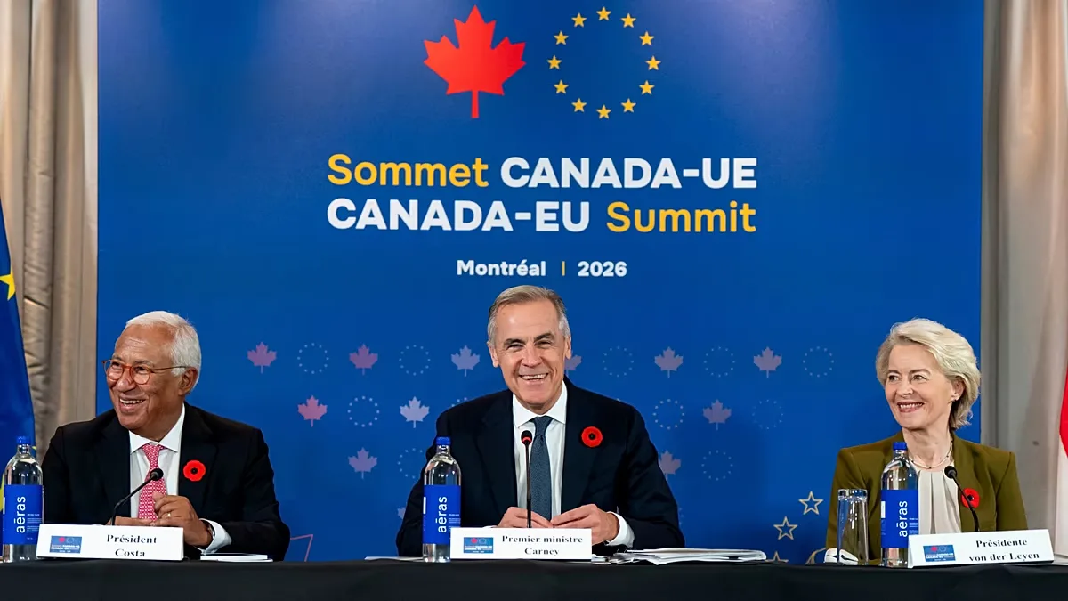 Costa, Carney and von der Leyen.