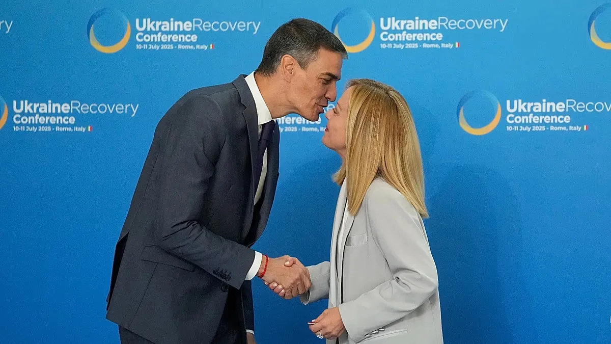 Spanish Prime Minister Pedro Sánchez and Italian Prime Minister Giorgia Meloni