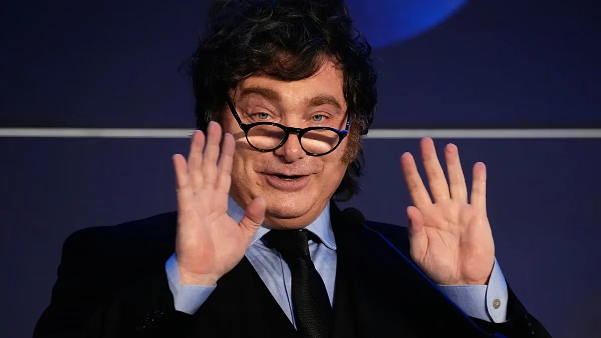 FILE: Argentina's President Javier Milei in Paris, Thursday 1 October 2026.