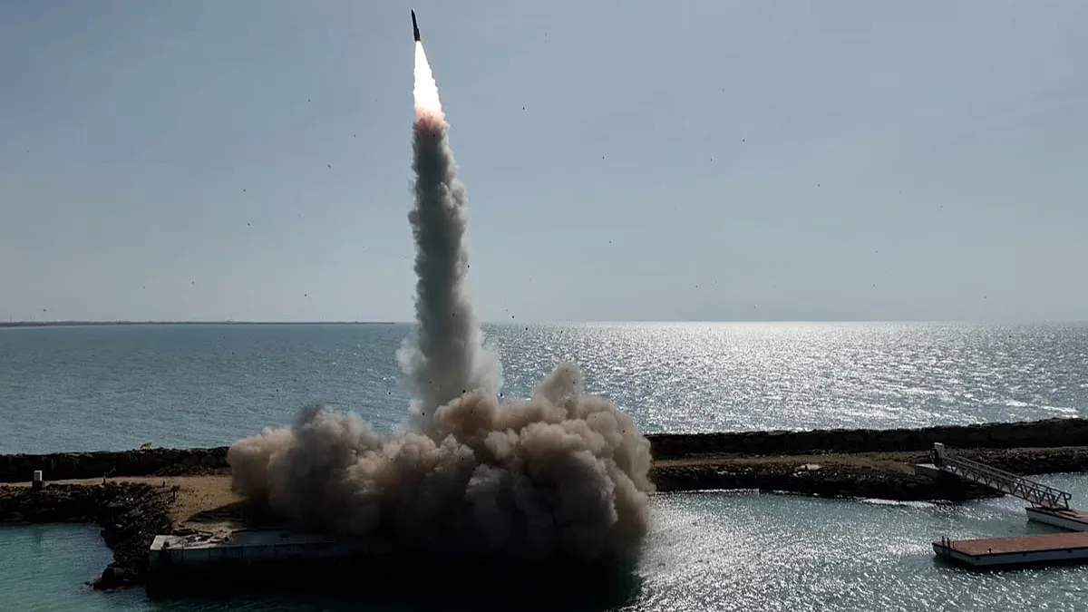 FILE: In this picture released by the official website of the Iranian army, a missile is launched during a military drill in southern Iran, 19 January 2024