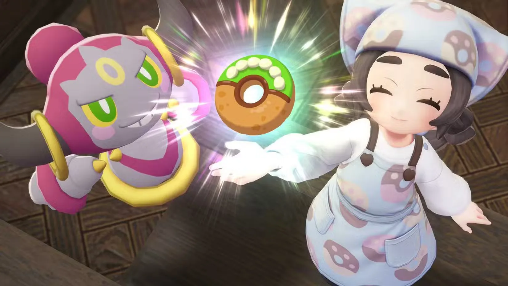 Ansha holding a donut in Pokemon Legends: Z-A Mega Dimension DLC.