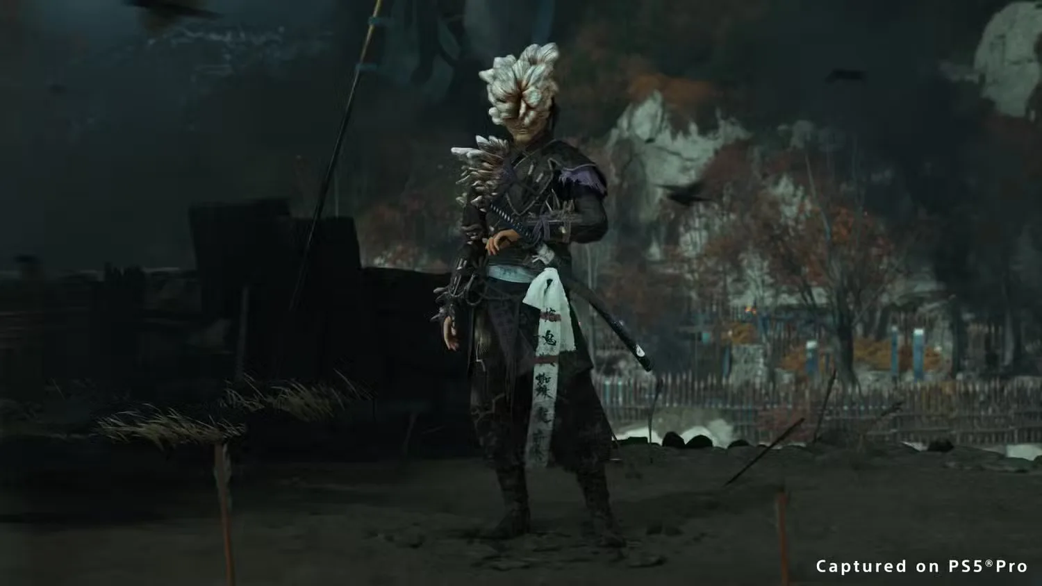Armor in Ghost of Yotei inspired by The Last of Us' clicker enemies.