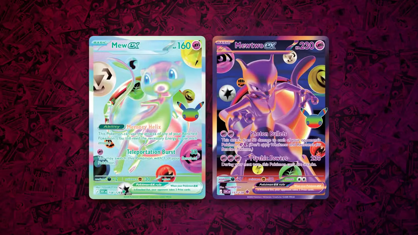 30th Anniversary Pokémon TCG Mew ex and Mewtwo ex Screenshots