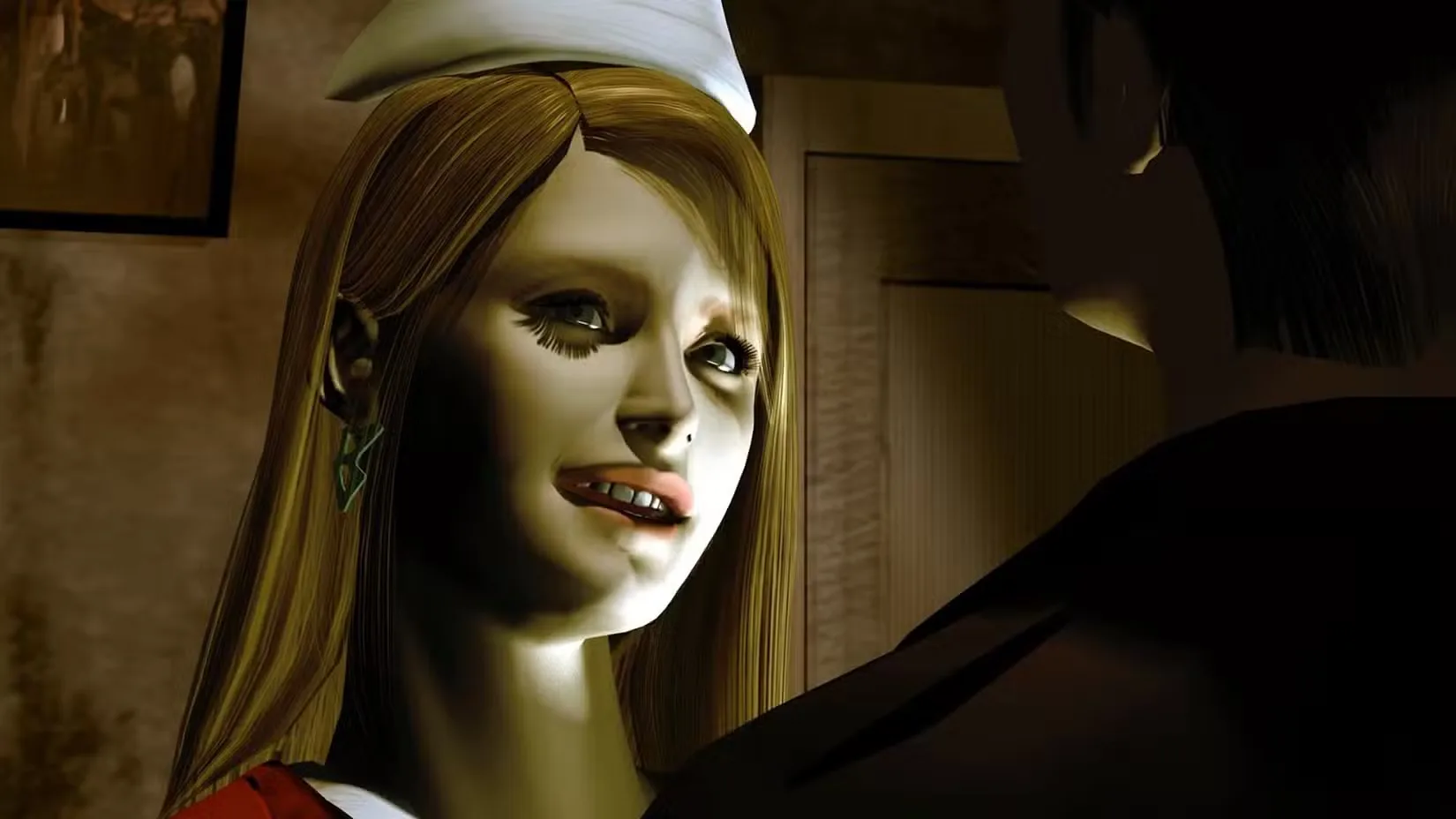 Lisa from Silent Hill speaking to Harry Mason