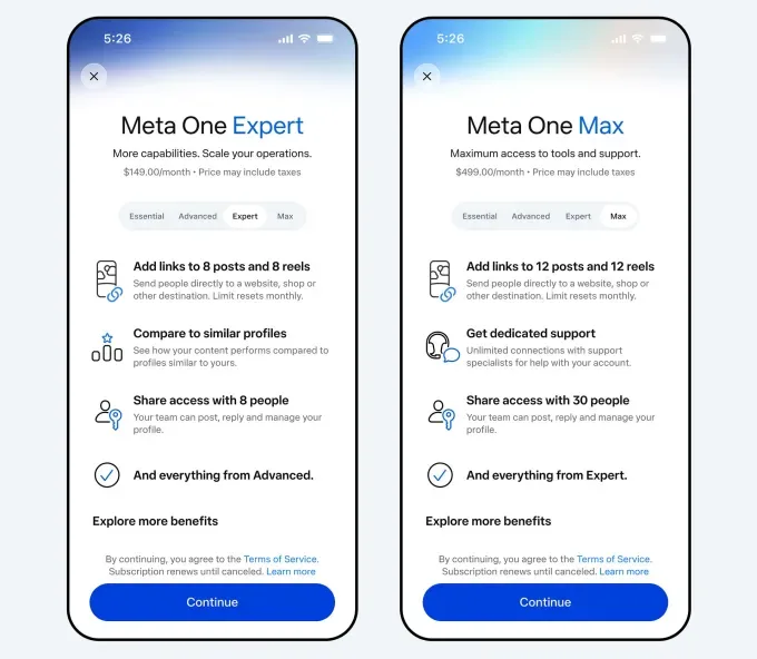 Meta expands subscription push with new AI-focused plans