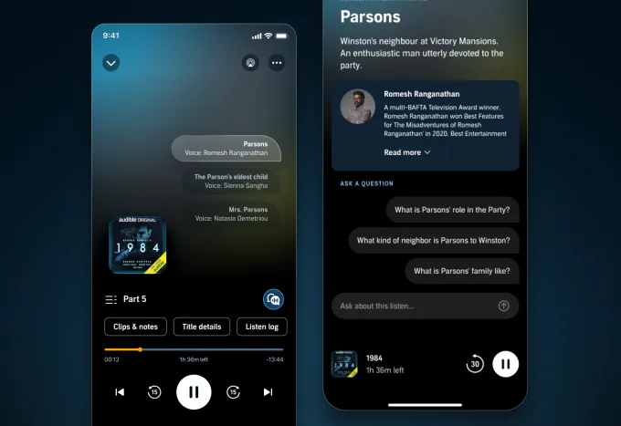 Audible’s new features let you explore book worlds — and use AI to talk to characters